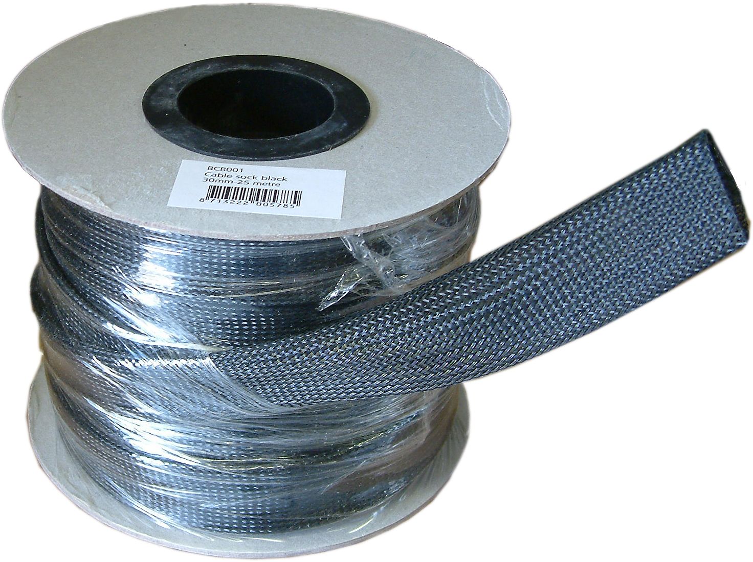 Kabelsok 30mm-25 mtr. [zwart]