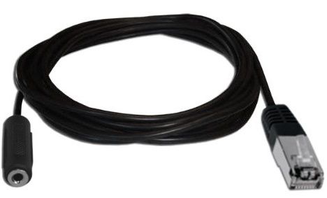 Aansluitkabel PL8  RJ45 - 3,5mm stereo [female] hoofdtelefoon 1.8mtr.