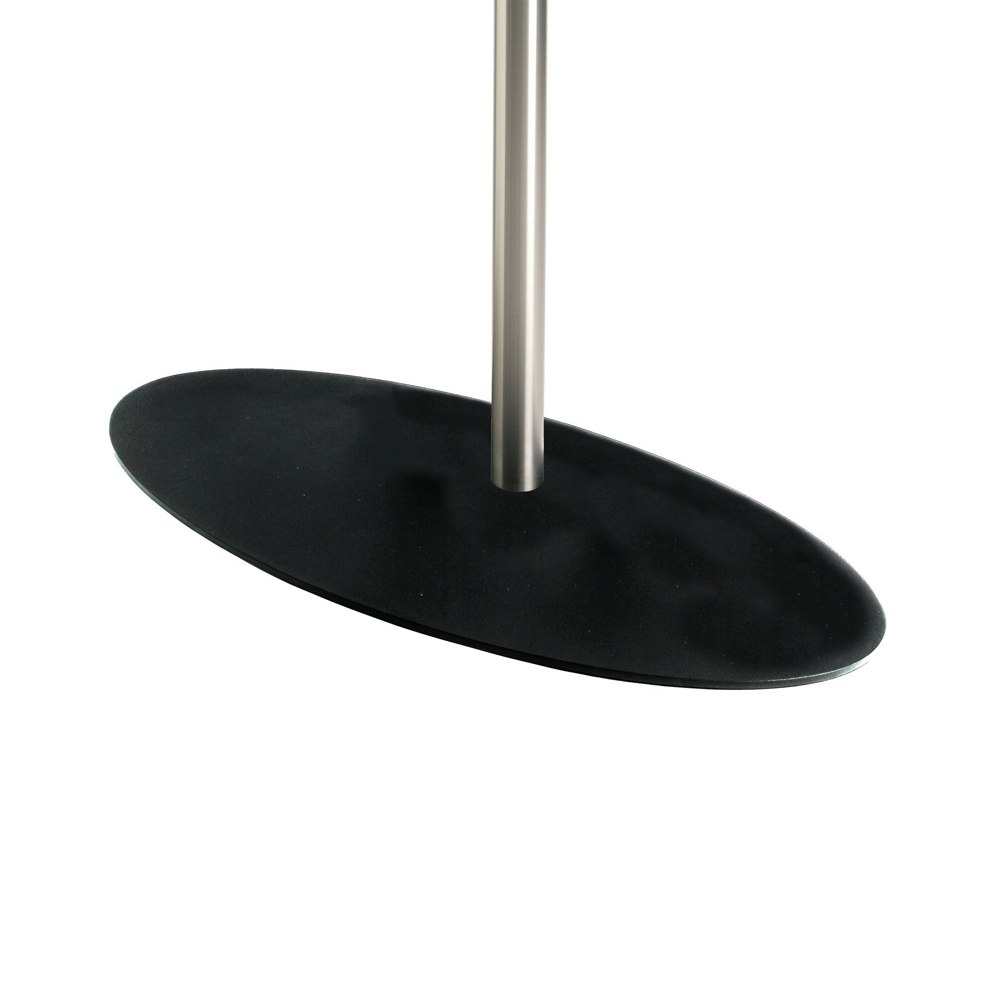 Voet 98x45cm ovaal zwart staal