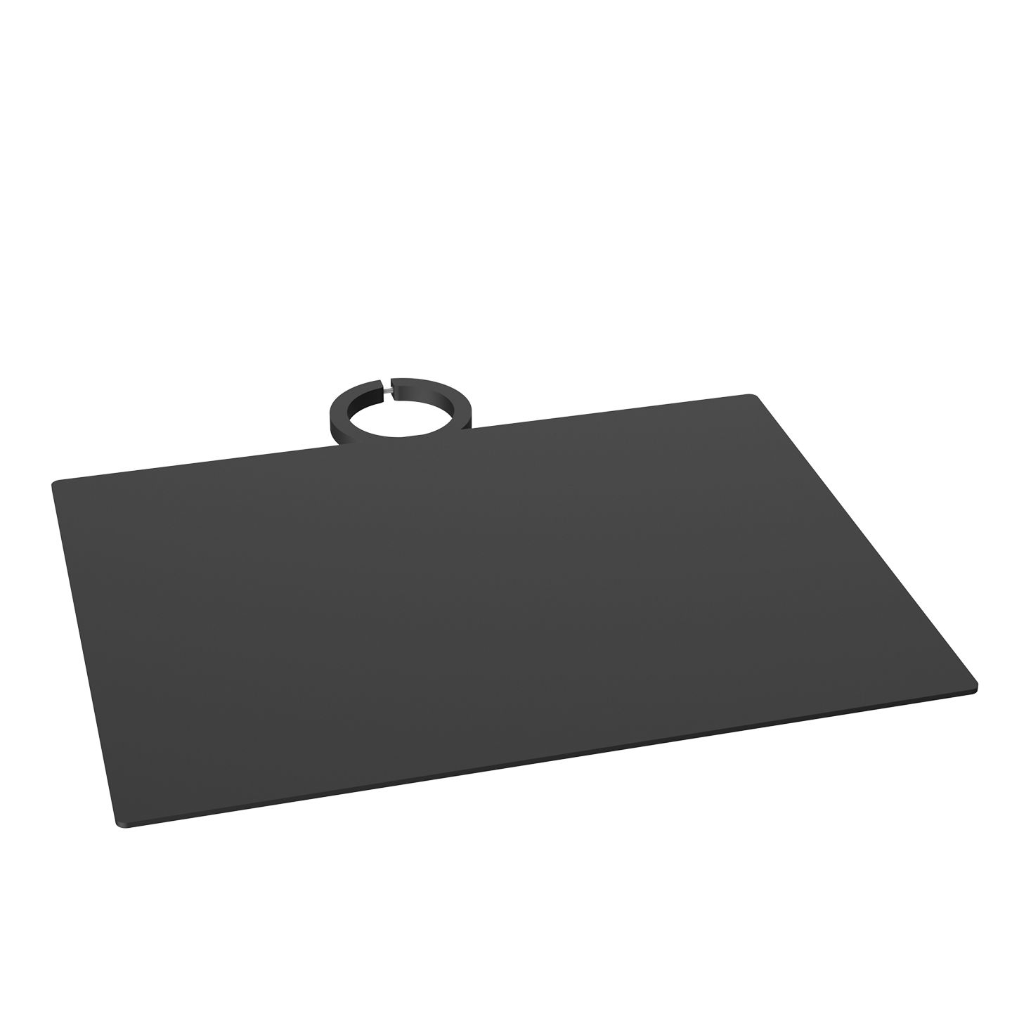 Accessoireplank metaal zwart voor tv-vloerstandaards (Ø 60mm kolom)