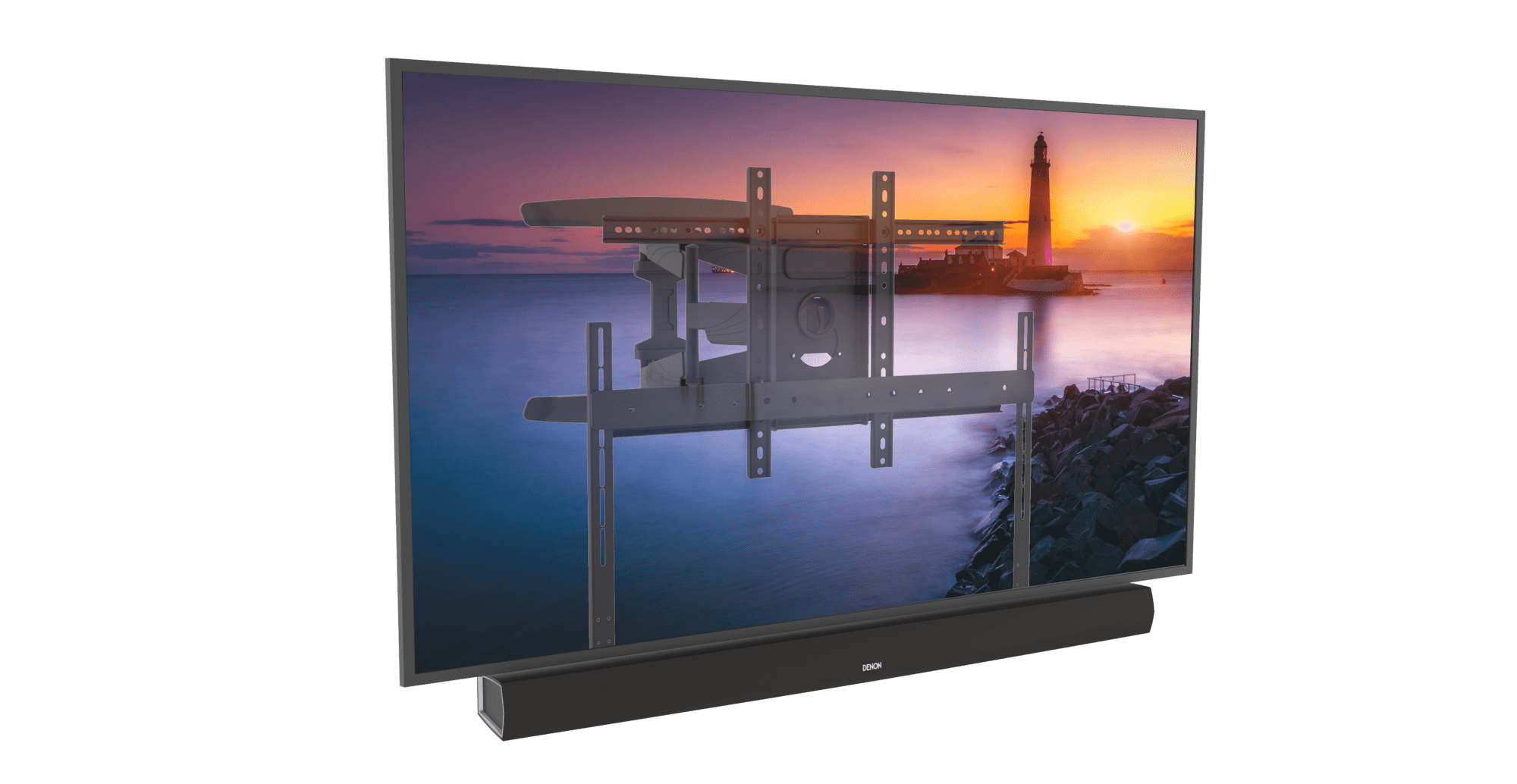 Draaibare muurbeugel met Denon DHT-S516H frame