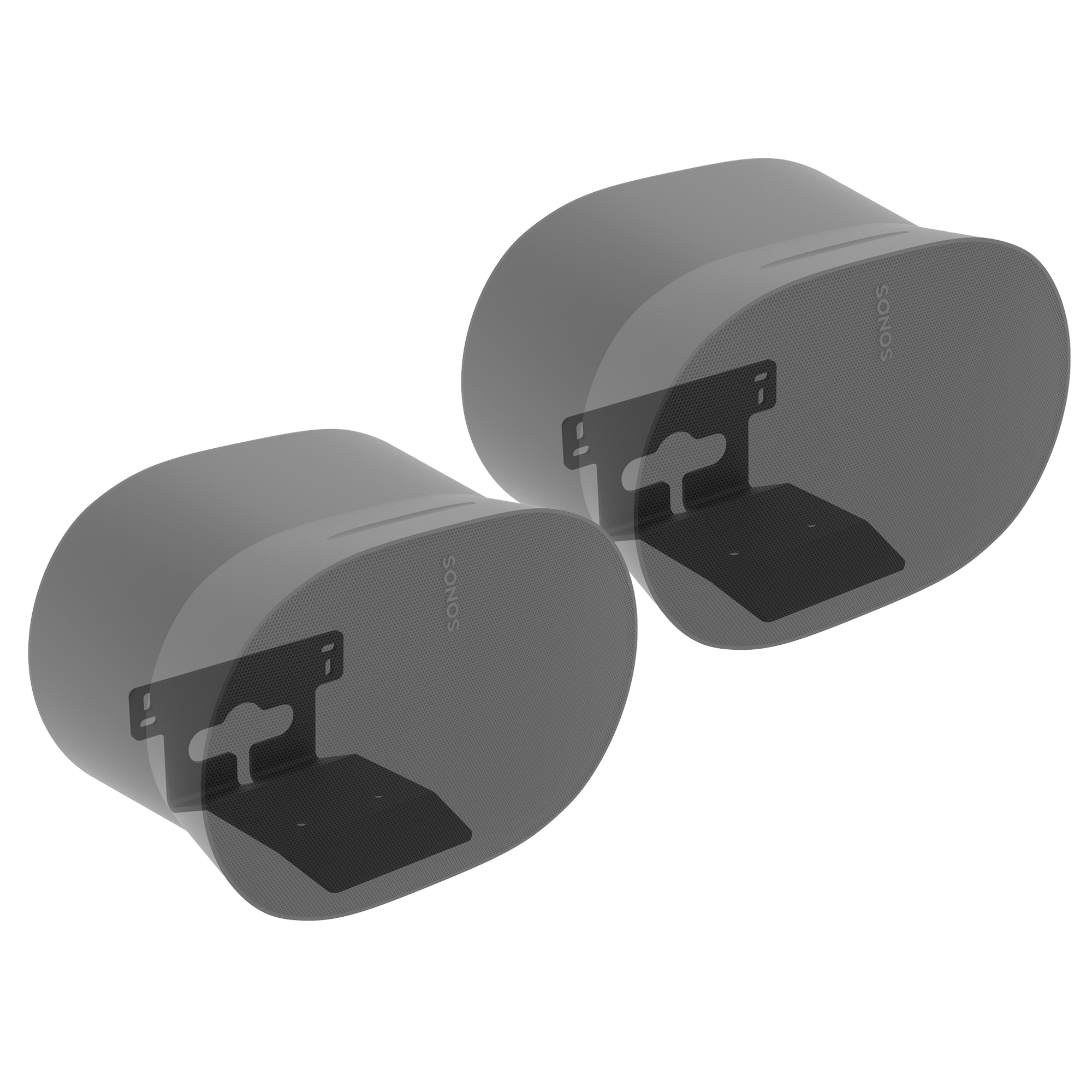 Ultra slim muurbeugel set voor Sonos ERA 300 zwart