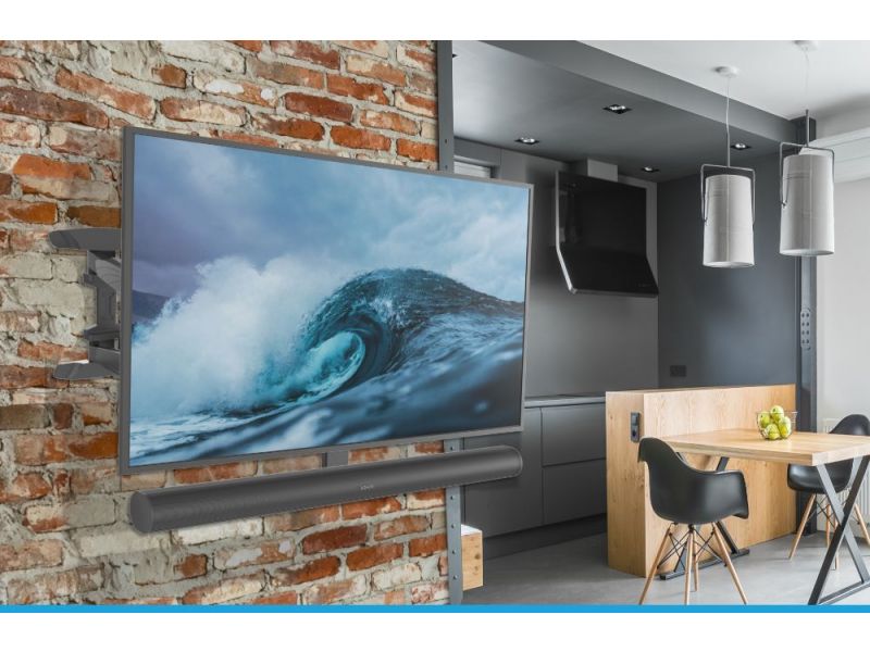 scheepsbouw Omhoog voorspelling Draaibare muurbeugel met Sonos ARC frame [zwart]