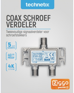 Verdeler 2-voudig ESX-02-S [ZIGGO geschikt]