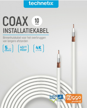 Coaxkabel COAXIH rol 10 mtr. [ZIGGO geschikt]