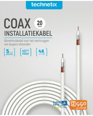 Coaxkabel COAXIH rol 20 mtr. [ZIGGO geschikt]