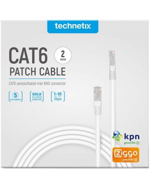 CAT6 aansluitkabel wit 2 mtr.