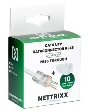 CAT6 UTP PT RJ45 10stuks SHOP Pass Through