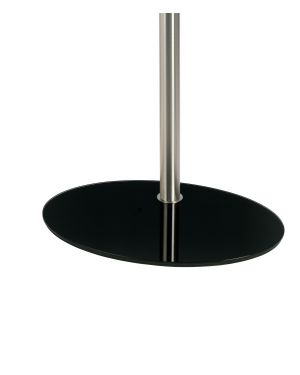Voet 70x45cm ovaal zwart glas