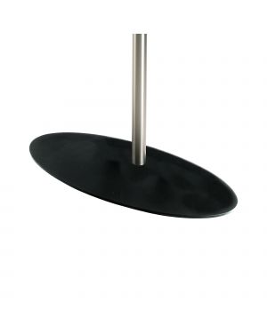 Voet 98x45cm ovaal zwart staal