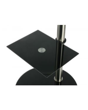 Glasplatte schwarz 40x30cm für 60mm Säule