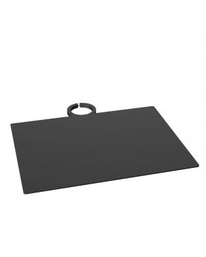 Accessoireplank metaal zwart voor tv-vloerstandaards (Ø 60mm kolom)
