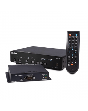 4 In 2 HDBaseT Out + HDMI Out Matrix-versterker met AVLC, 2x20w, uitgangsschaal, 4KHDR, incl. PUV-17