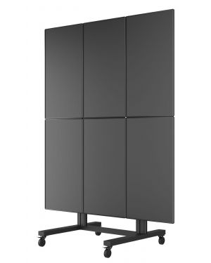 Public Video Wall Stand Portrait 6-Screens 40-55'' [zwart]