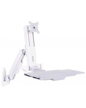 Workstation voor monitor en toetsenbord single arm