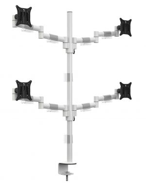 Monitorsteun - VESA Deskmount Officeline Quad [wit]