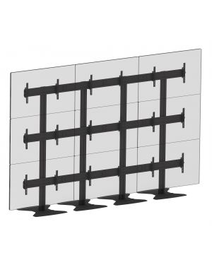 Public Video Wall Stand 9-schermen 65-75'' [zwart]