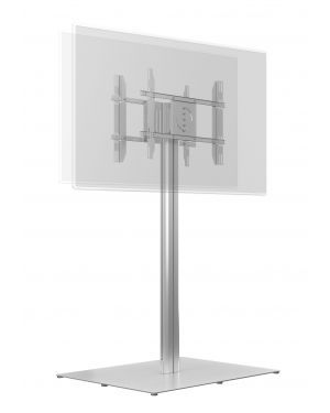 Public Display Stand 180 HD Back to Back Silver with Floorbase