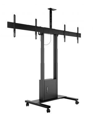 Motorized Floorstand Dual Screen incl cabinet & cam-shelf