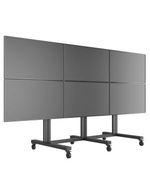 Public Video Wall Stand 6-Screens 40-55'' [zwart]