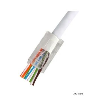 CAT6 UTP PT RJ45 100stuks Pass Through