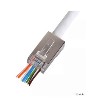 CAT6 FTP PT RJ45 100stuks Pass Through