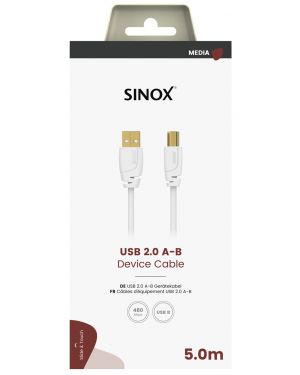 MEDIA SELECT - Aansluitkabel USB-A -USB-B 5 mtr.