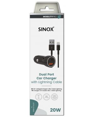 MOBILITY SELECT - Autolader 12V 2,4A met Apple Lightning aansluitkabel