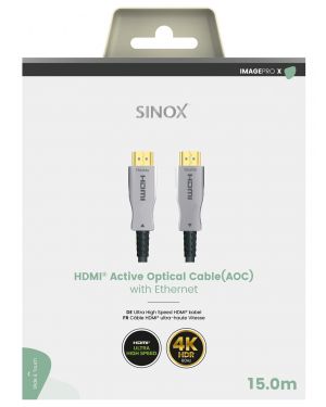 IMAGE SELECT - HDMI optische kabel 4K/UHD met Ethernet 15 mtr.