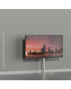 Floor stand SPHERE Stainless steel 100cm VESA 100x100