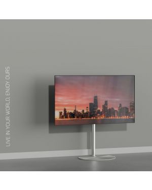 Floor stand SPHERE Stainless steel 80cm VESA 100x100