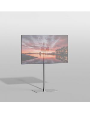 Floor stand SQUARE Stainless steel 120cm VESA 200x100