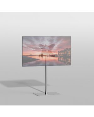 Floor stand SQUARE Stainless steel 120cm VESA 400x300
