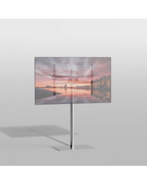 Floor stand SQUARE Stainless steel 120cm VESA 600x400