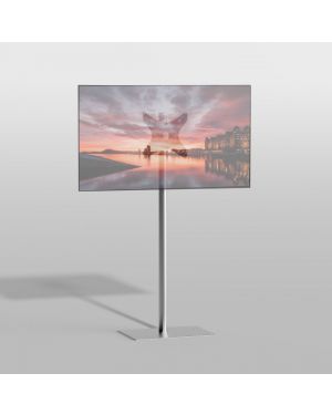 Floor stand SQUARE Stainless steel 150cm VESA 300x300