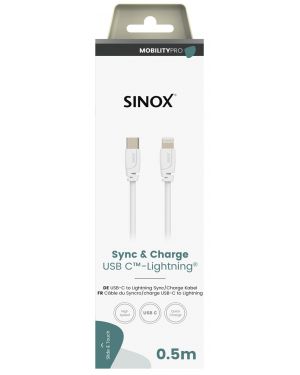 MOBILITY PRO - Aansluitkabel USB 2.0 Type C - Lightning 0,5 mtr. [wit]
