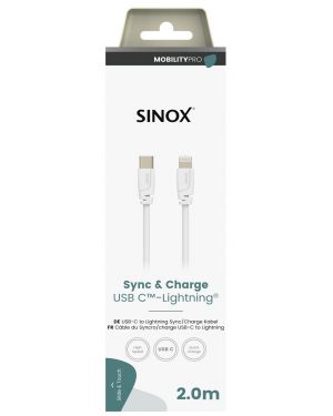 MOBILITY PRO - Aansluitkabel USB 2.0 Type C - Lightning 2 mtr. [wit]