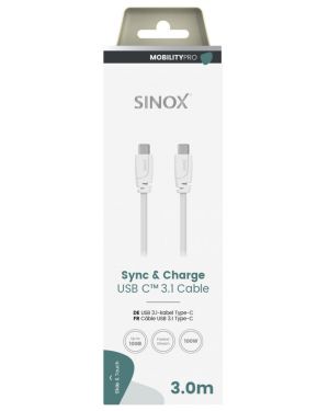 MOBILITY PRO - Aansluitkabel USB-C - USB-C (v3.1) 3 mtr. (wit)