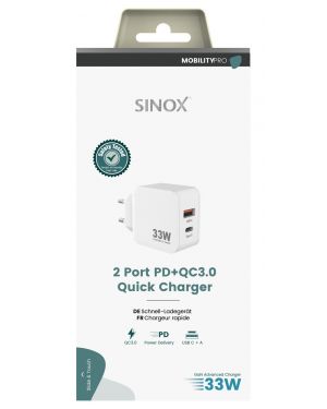 MOBILITY POWER - Lichtnetadapter USB-A+USB-C PD33W