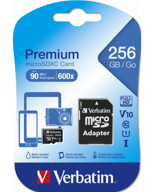 Micro SDXC Card 256 Gb Class 10 incl. adapter
