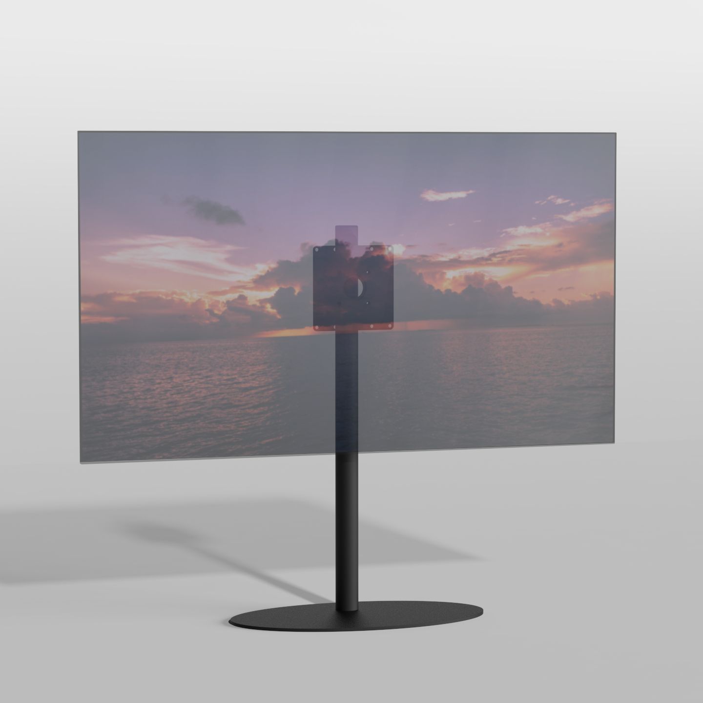 Vloerstandaard ELLIPS zwart 100 cm VESA 200x200