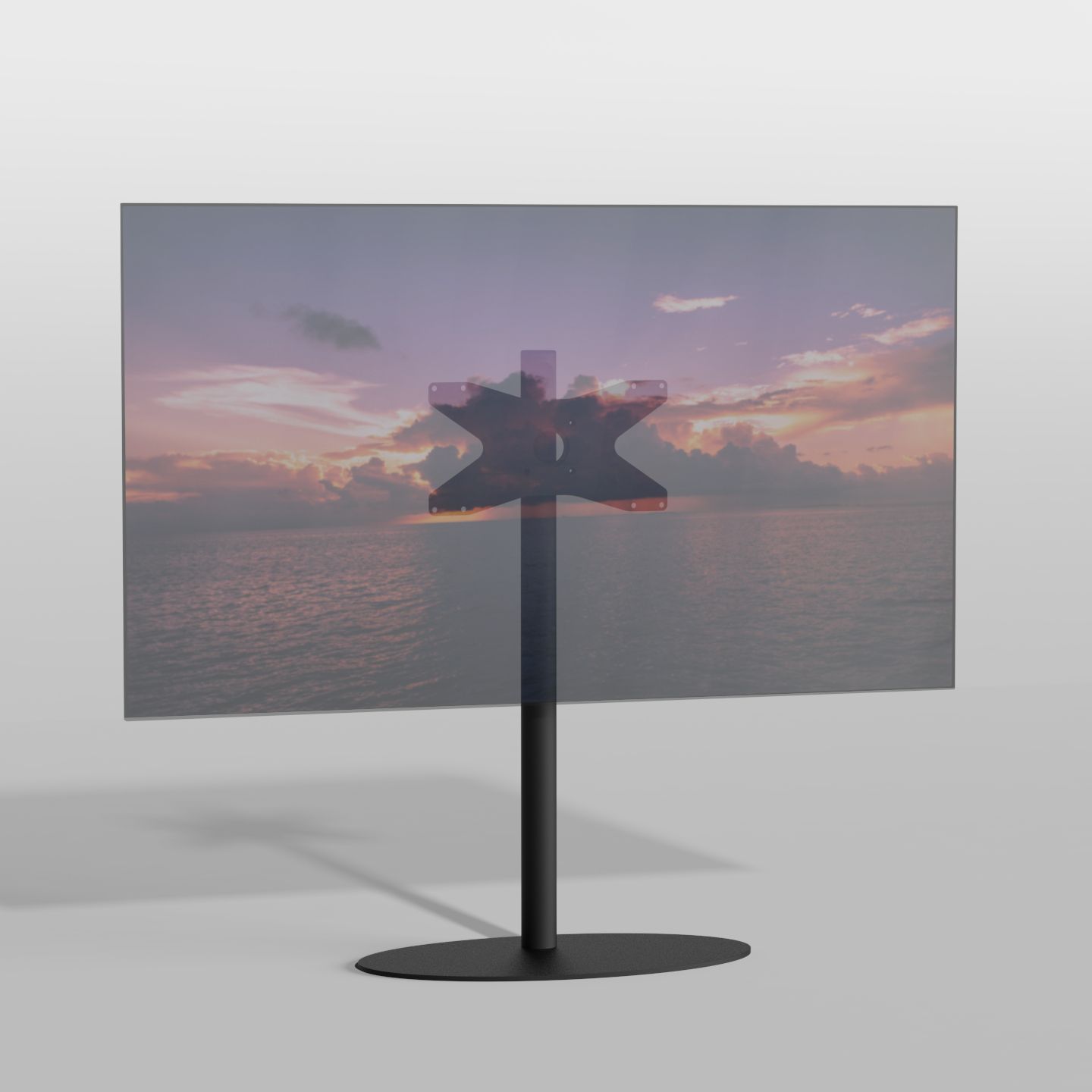 Vloerstandaard ELLIPS zwart 100 cm VESA 400x200