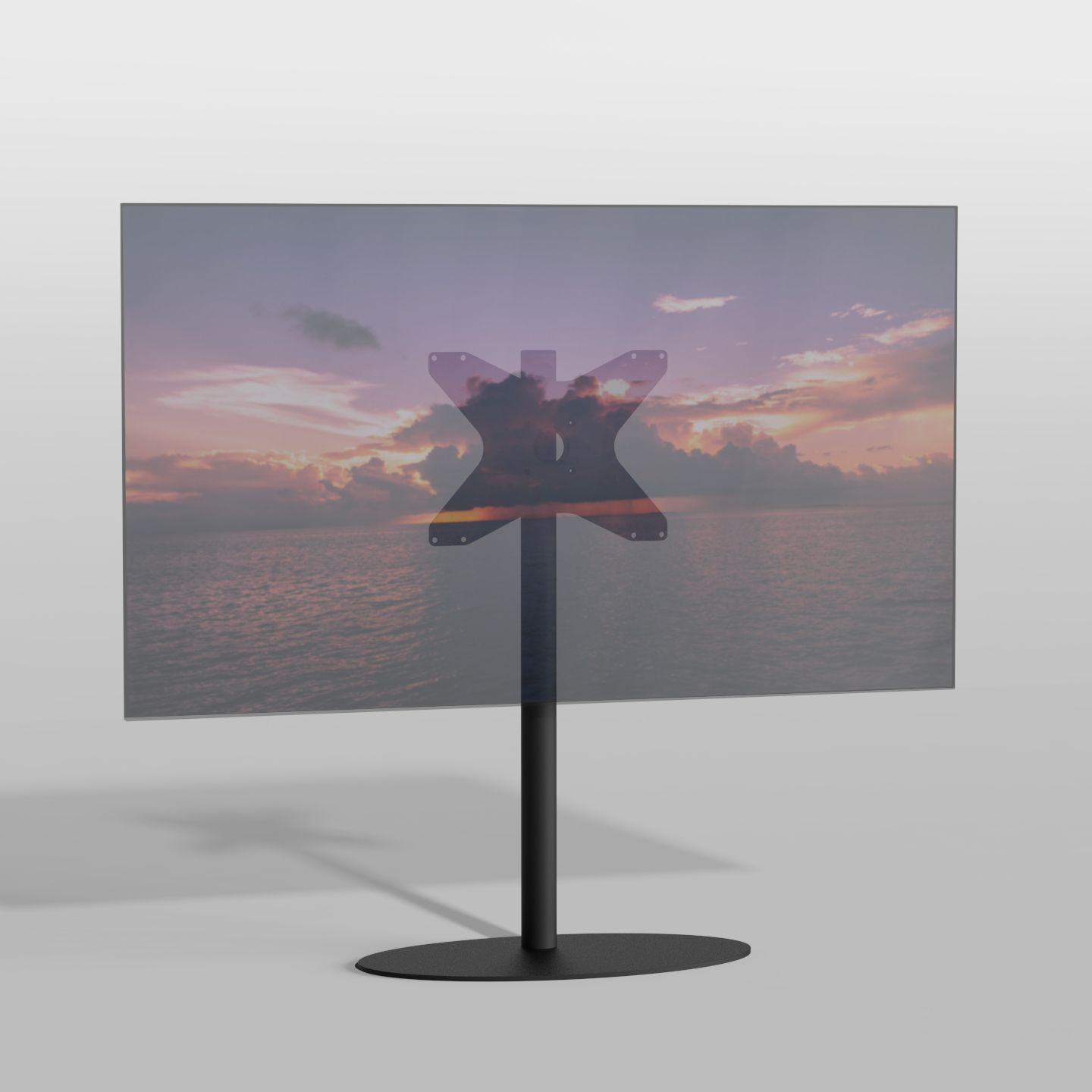 Vloerstandaard ELLIPS zwart 100 cm VESA 400x300
