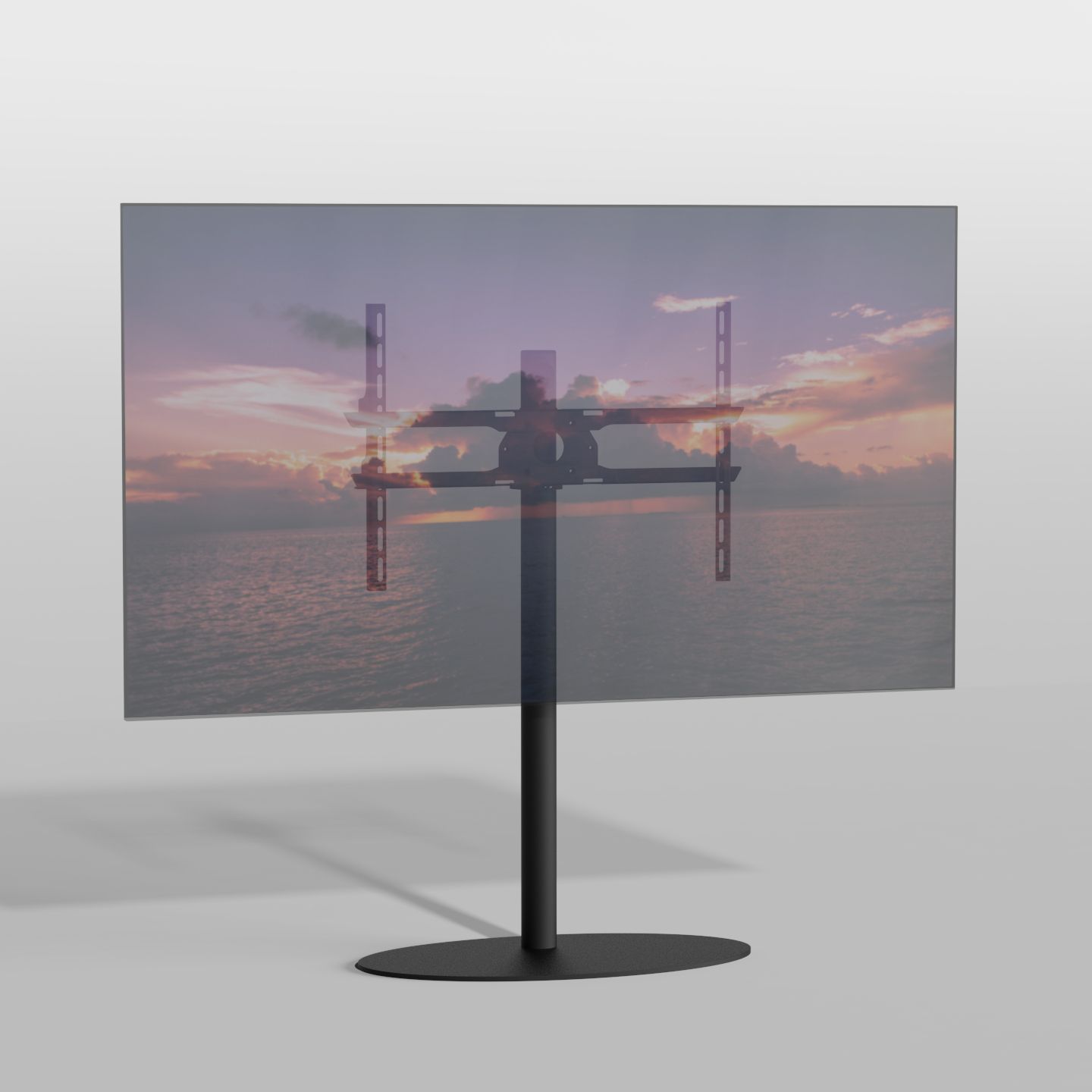 Vloerstandaard ELLIPS zwart 100 cm VESA 600x400