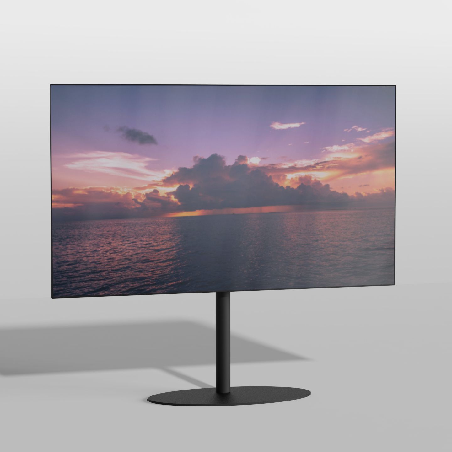 Vloerstandaard ELLIPS zwart 100 cm VESA 100x100