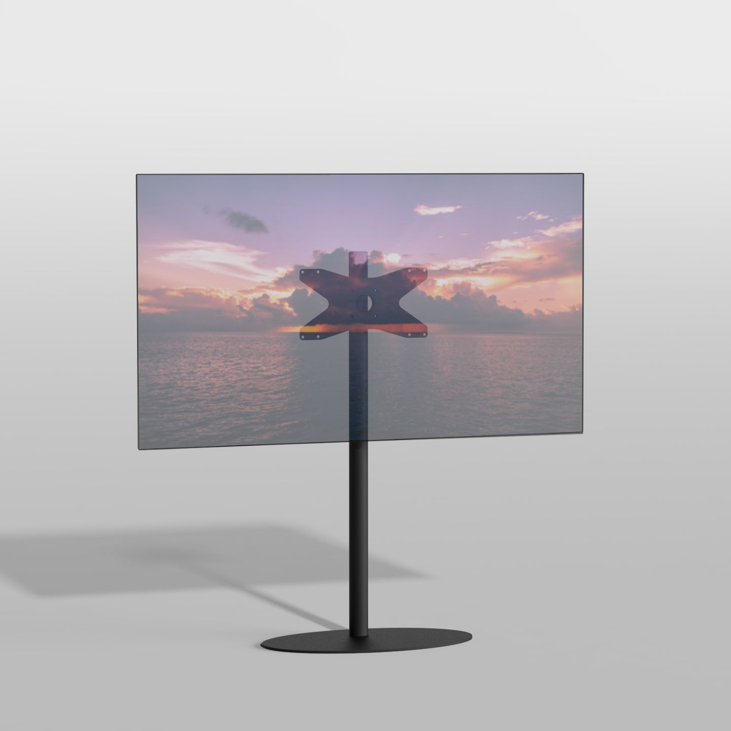 Vloerstandaard ELLIPS zwart 120 cm VESA 400x200