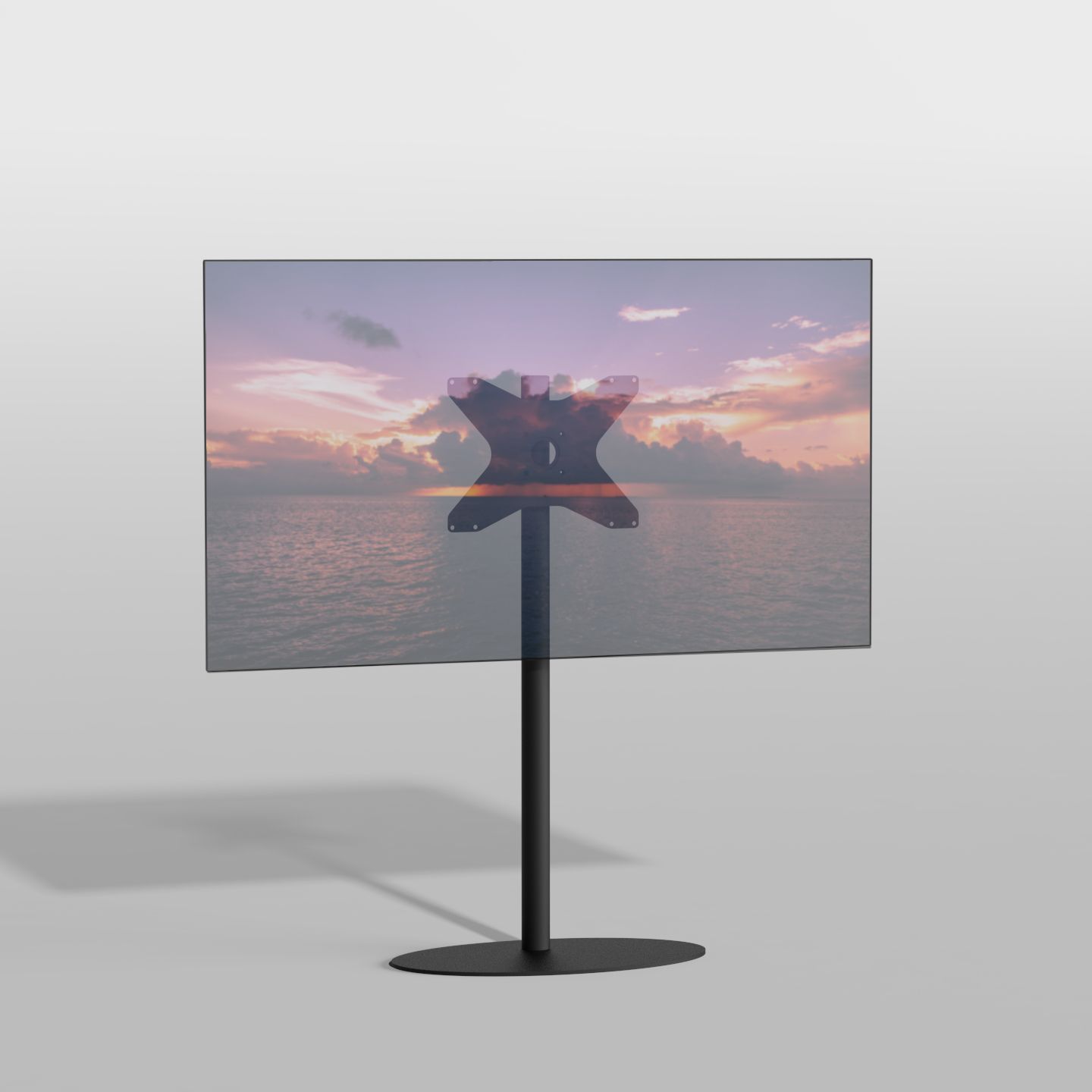 Vloerstandaard ELLIPS zwart 120 cm VESA 400x300