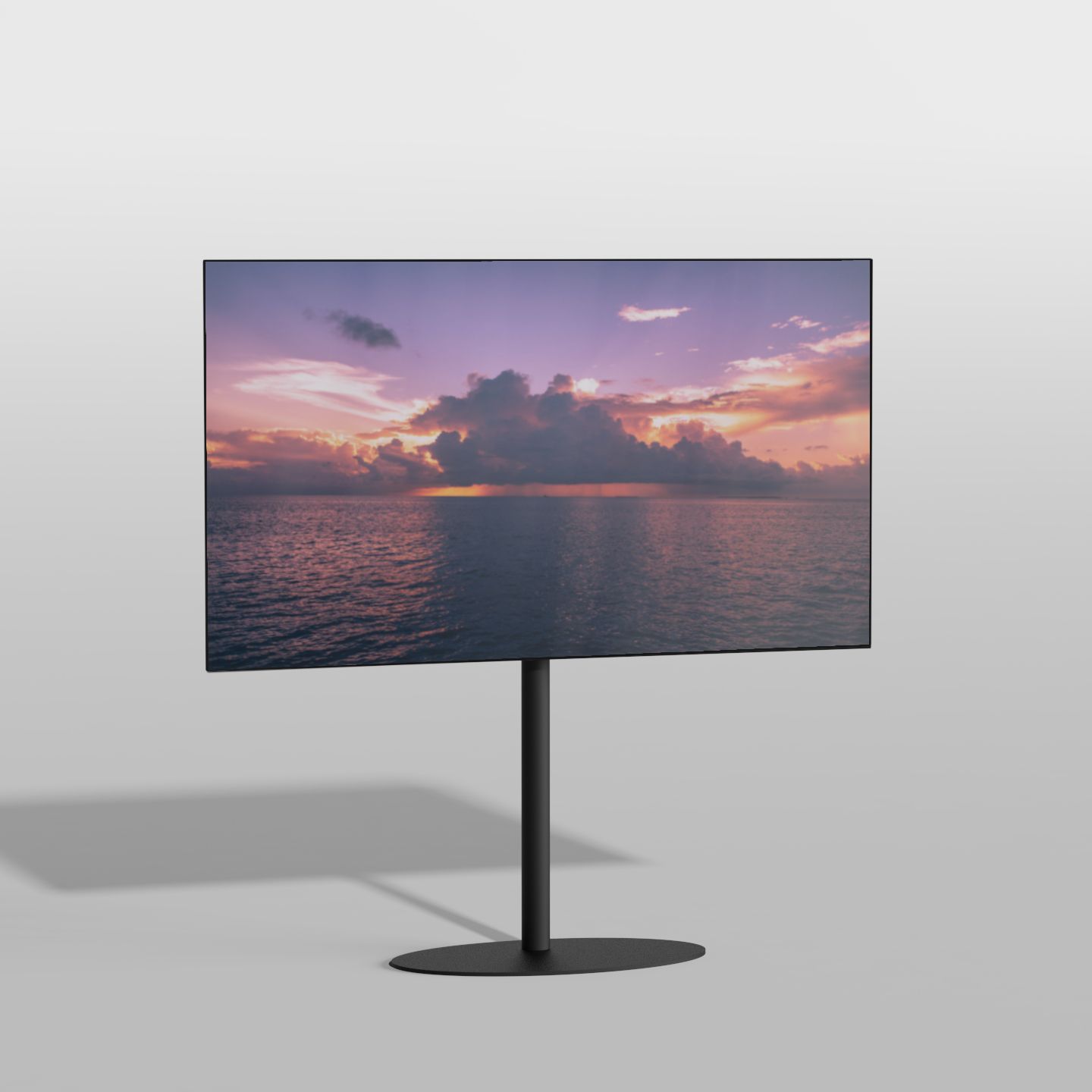 Vloerstandaard ELLIPS zwart 120 cm VESA 100x100