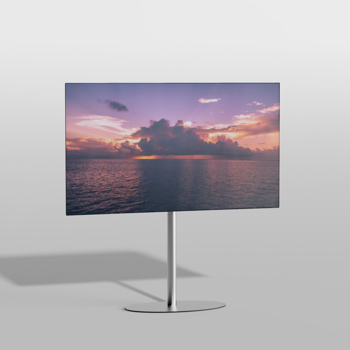 Vloerstandaard ELLIPS rvs 120 cm VESA 600x400