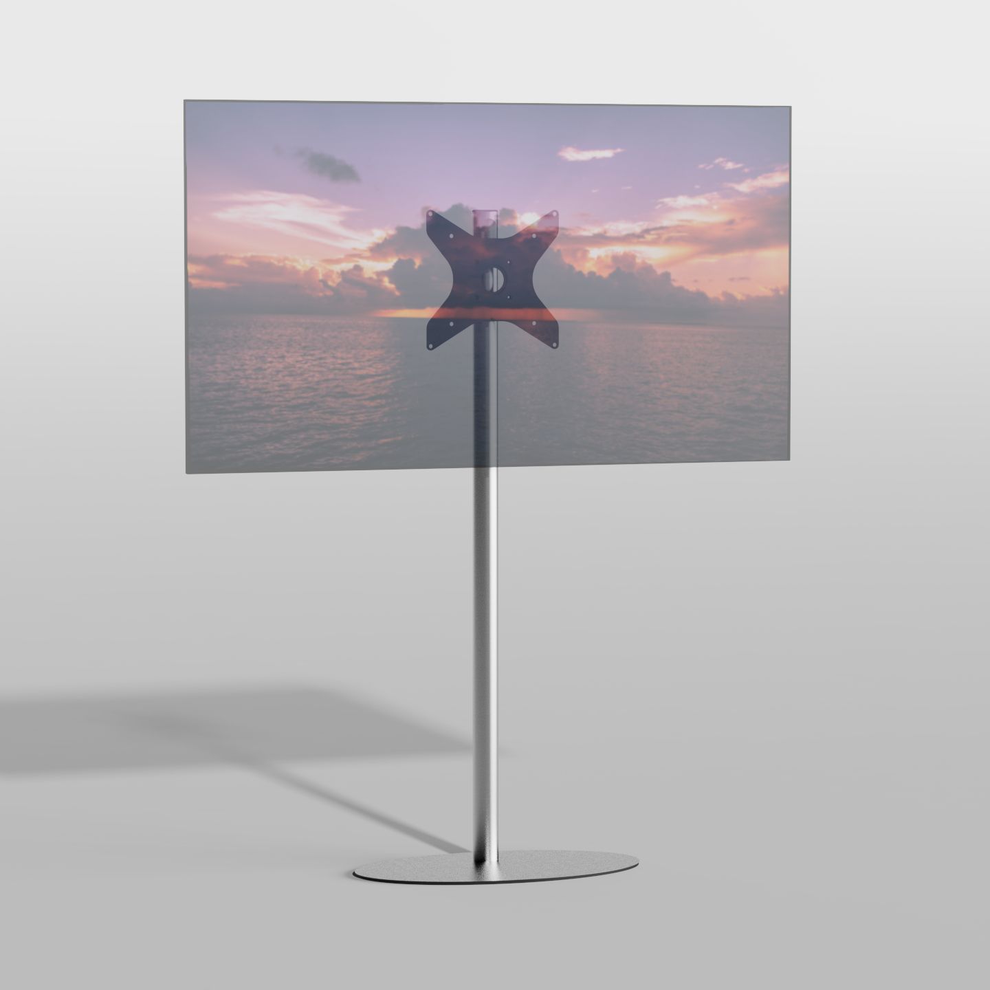 Vloerstandaard ELLIPS rvs 150 cm VESA 300x300